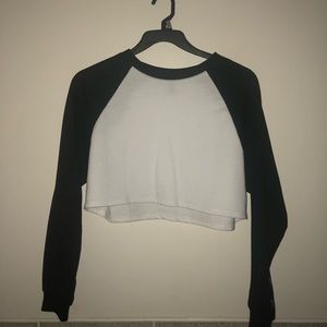 A long sleeve crop top